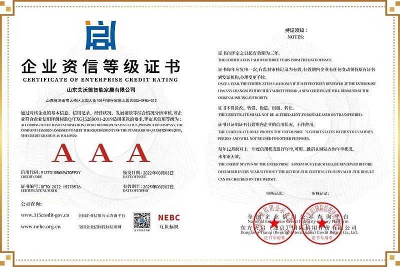 企业资信等级证书